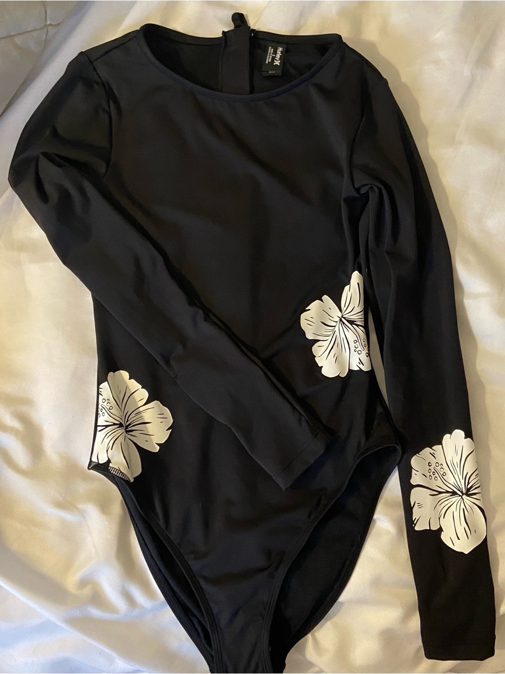 Hurley Black Long Sleeve One-Piece Swimsuit - Surfergirl